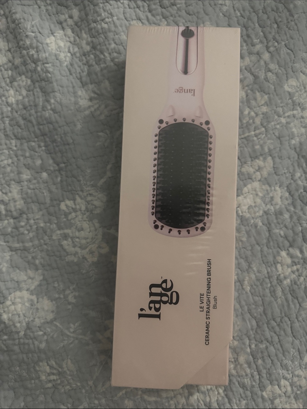 Lange Ceramic Hair Straightening Brush - Pale Pink